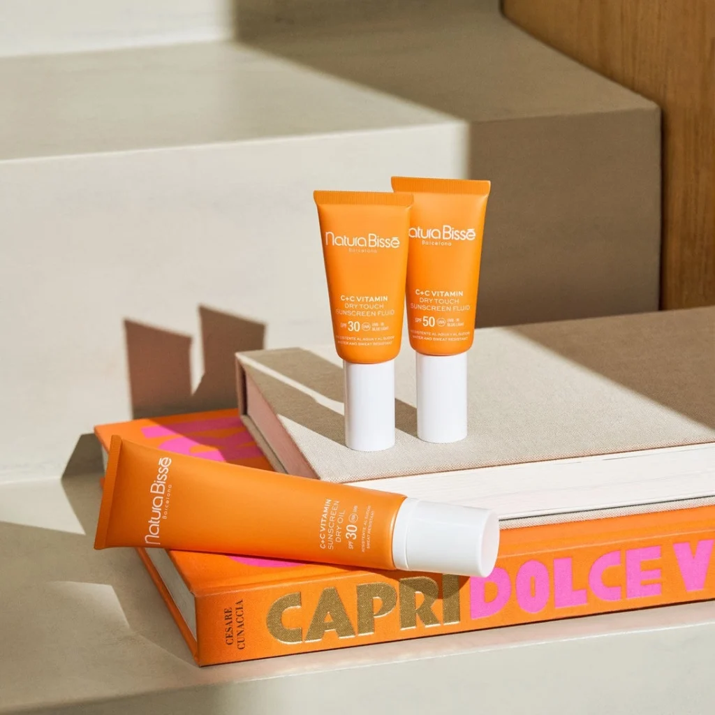 c+c vitamin SPF50 dry touch sunscreen fluid de natura bissé