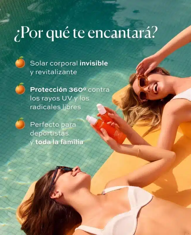 Protección solar corporal avanzada con C+C Vitamin SPF 50 Bi-Phase Invisible Sunscreen Natura Bissé